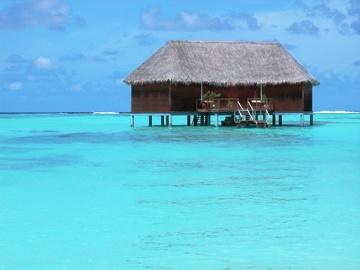 This photo of a "honeymoon suite" in the Maldives was taken by VJ, a Serbian photographer.  Makes you want to get married all over again...